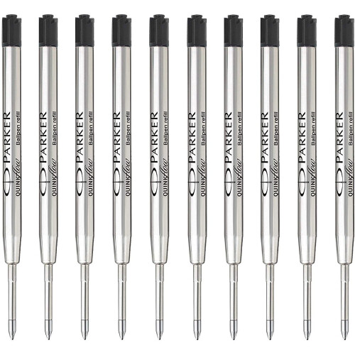 Parker Parker QUINKflow Ballpoint Pen Ink Refills | Medium Tip | Black | 10 Count 1