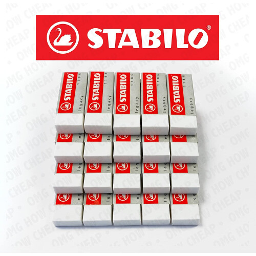 Pilot Stabilo Legacy Eraser - PVC- - Pack of 20 2