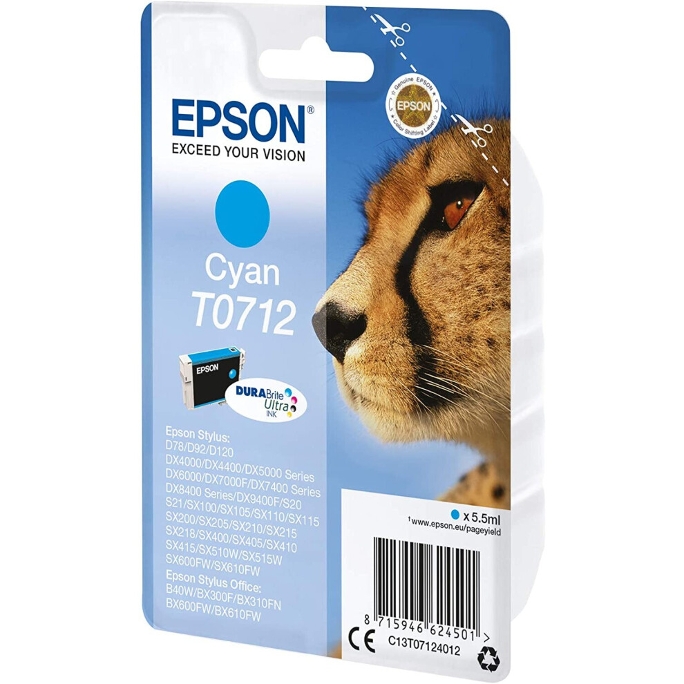 EPSON Cheetah Ink Cartridge for Epson Stylus SX600FW Series - Cyan