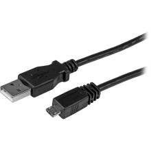 StarTech.com 6.6 ft (2 m) USB-A to Micro USB Cable - USB 2.0 A to Micro B - Black - USB Charger Cable (UUSBHAUB2M)