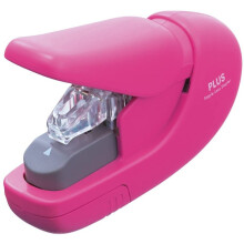 PLUS Japan, Staple-Free Stapler Pink, 5 sheet capacity, 1 piece pack (1 x 1 stapler)