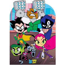 Star Cutouts Ltd SC1338 Teen Titans Go Child Size Cardboard Stand-in 133cm Tall 94cm Wide, Multicolour