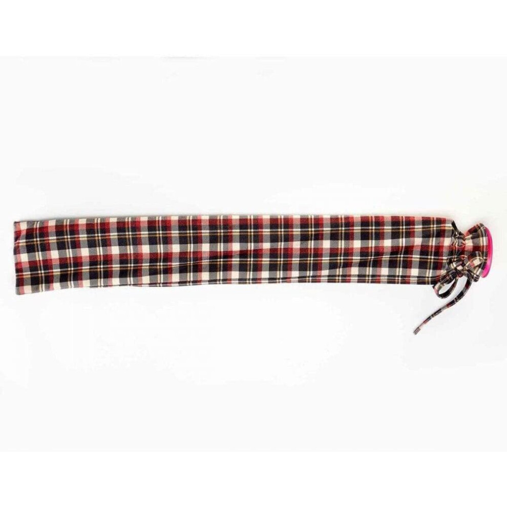 Warmies Red Extra Long Hot Water Bottle With Tartan Cover