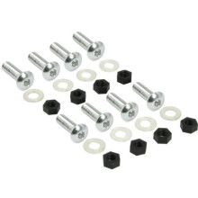 Screen Bolts Chrome 8Pcs Button Head Screw- Nuts- Nylon Wash