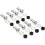 Screen Bolts Chrome 8Pcs Button Head Screw- Nuts- Nylon Wash 1