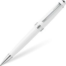 Cross Bailey Light Polished White Resin Ballpoint Pen INCL. Premium Gift Box - Refillable Medium Ball Pen