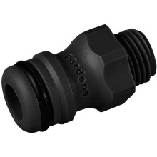 GARDENA Connection Piece: Plug-in Coupling for The Connection of Irrigation Devices to The Original GARDENA System for 13.2 mm (G1 / 4) Threads, Gray