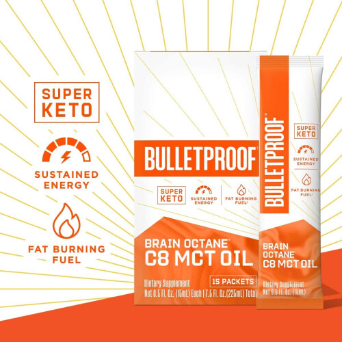BulletProof, Brain Octane C8 MCT Öl, 15 Beutel, je 0,5 fl oz (15 ml) 2