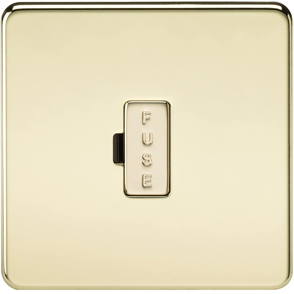 Knightsbridge Sf6000pb Screwless 13 A Fused Spur Unit, Polished Brass 5055832900399