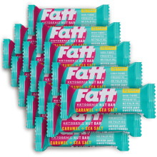 Fatt (aka Fattbar) Ketogenic Nut Bars (Caramel & Sea Salt, 15-Pack) | New Name - Same Keto Bars | 2g Carbs | Super Fats Natural Keto Snacks | Low