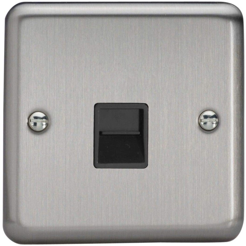 Varilight - 1G Telephone Master Socket Matt Chrome - Xstmb 5021575830934