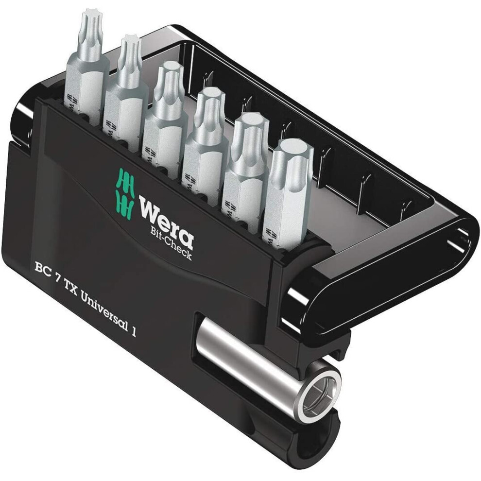 Wera 05056294001 Mini-Check Set Extra-Tough For Drill/Drivers, Torx Tx10-40 7Pc