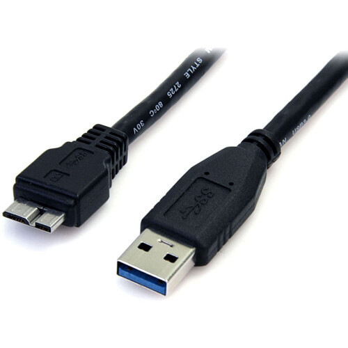 StarTech.com StarTech.com 0.5m (1.5ft) Black SuperSpeed USB 3.0 Cable A to Micro B - USB 3.0 Micro B Cable - 1x USB 3 A (M), 1x USB 3 Micro B (M) 50cm