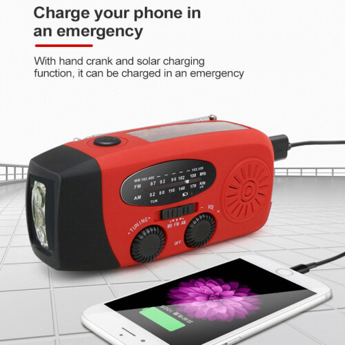 Ranpo Emergency Hand Crank Self Powered Solar Radio 2