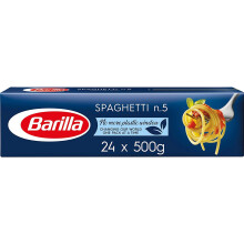 Barilla Pasta, Premium Spaghetti Pasta 12kg, Authentic Italian Quality, Pasta Bulk Pack of 24 x 500g