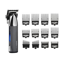 BaByliss Men Super-X Metal Series Cordless Hair Clipper - Metal Body, Japanese Steel Blades, 3h Li-Ion Power, Taper Control, 10 Guides