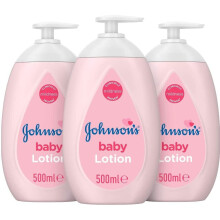 JOHNSON'S Baby Lotion Multipack – Gentle and Mild for Delicate Skin and Everyday Use – 24h Moisturisation – 3 x 500 ml