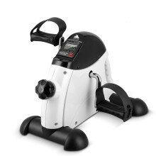 EVOLAND Mini Exercise Bike, Under Desk Bike Pedal Exerciser with Handle| Adjustable Resistance| LCD Display| Non-Slip Mat,