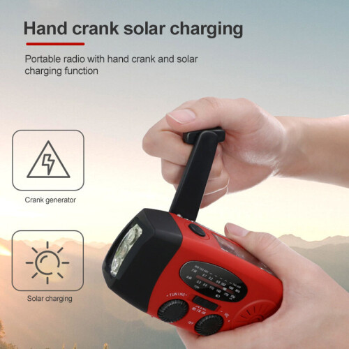 Ranpo Emergency Hand Crank Self Powered Solar Radio 1