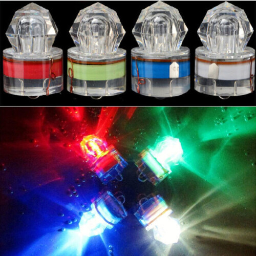 Ranpo (Multi-color) 10Pcs LED Fishing Light Deep Drop Underwater Lure