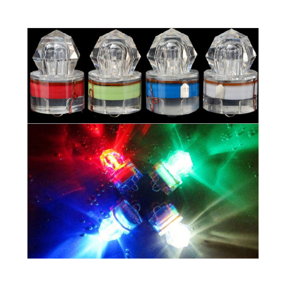 (Multi-color) 10Pcs LED Fishing Light Deep Drop Underwater Lure