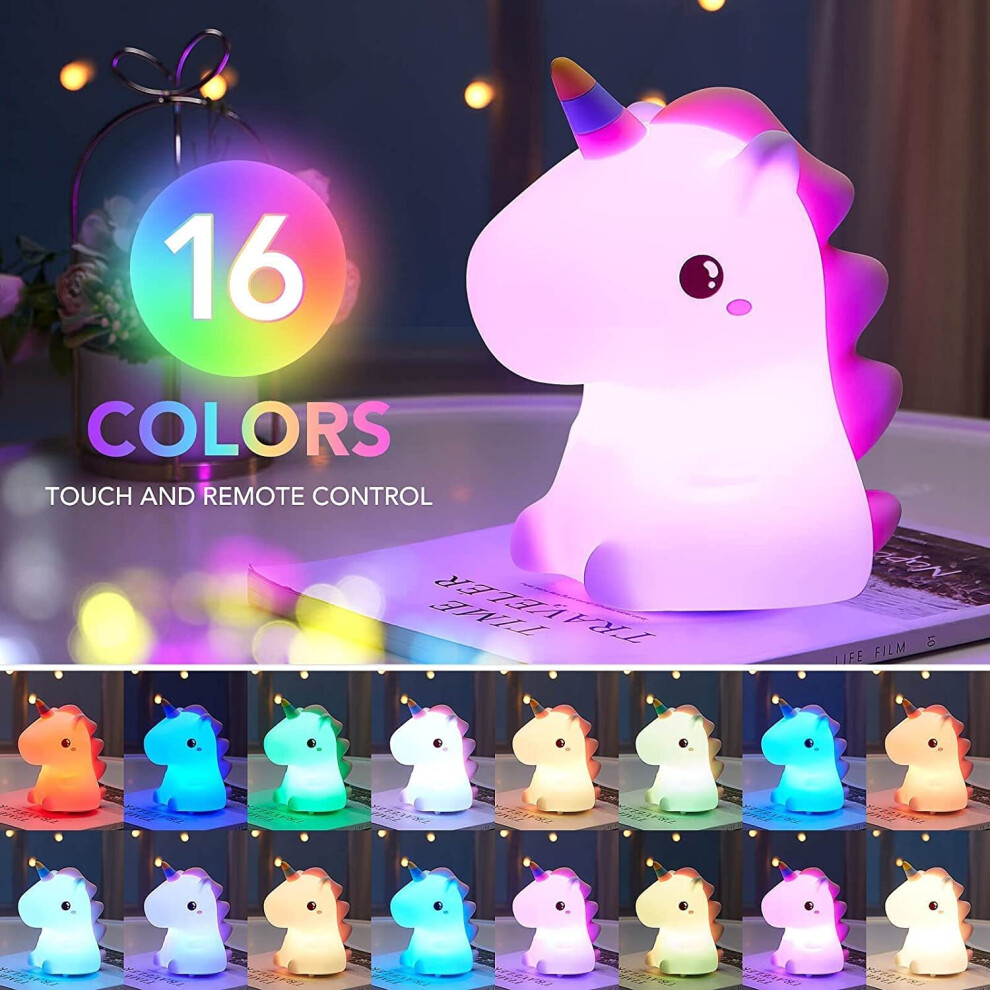 Colour Changing Unicorn Childrens Night Light