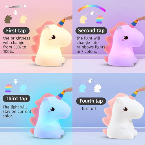 Ranpo Colour Changing Unicorn Childrens Night Light 2