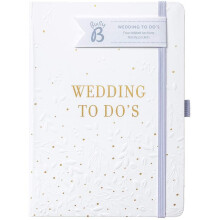 Busy B Wedding to Do Book - A5 Size White & Gold Wedding Organiser,1345,One Size