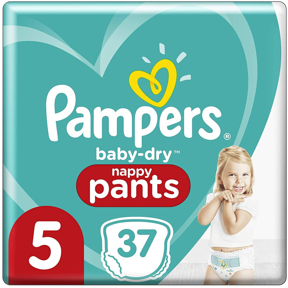 Pampers Nappies Size 5 (12 kg-17 kg) â Baby-Dry Pants, 37 Panties