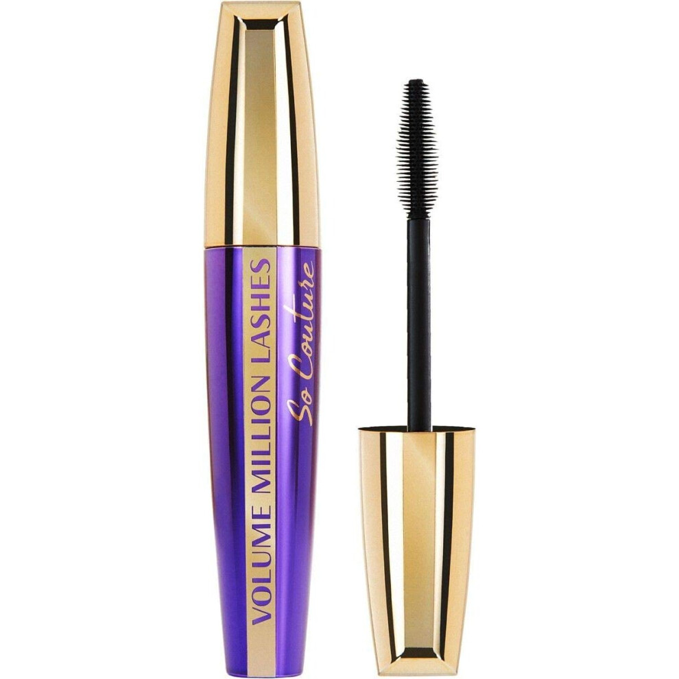 L'Oreal Paris Volume Million Lashes So Couture Mascara Black, Volume and Intensity, Leaving Lashes Soft