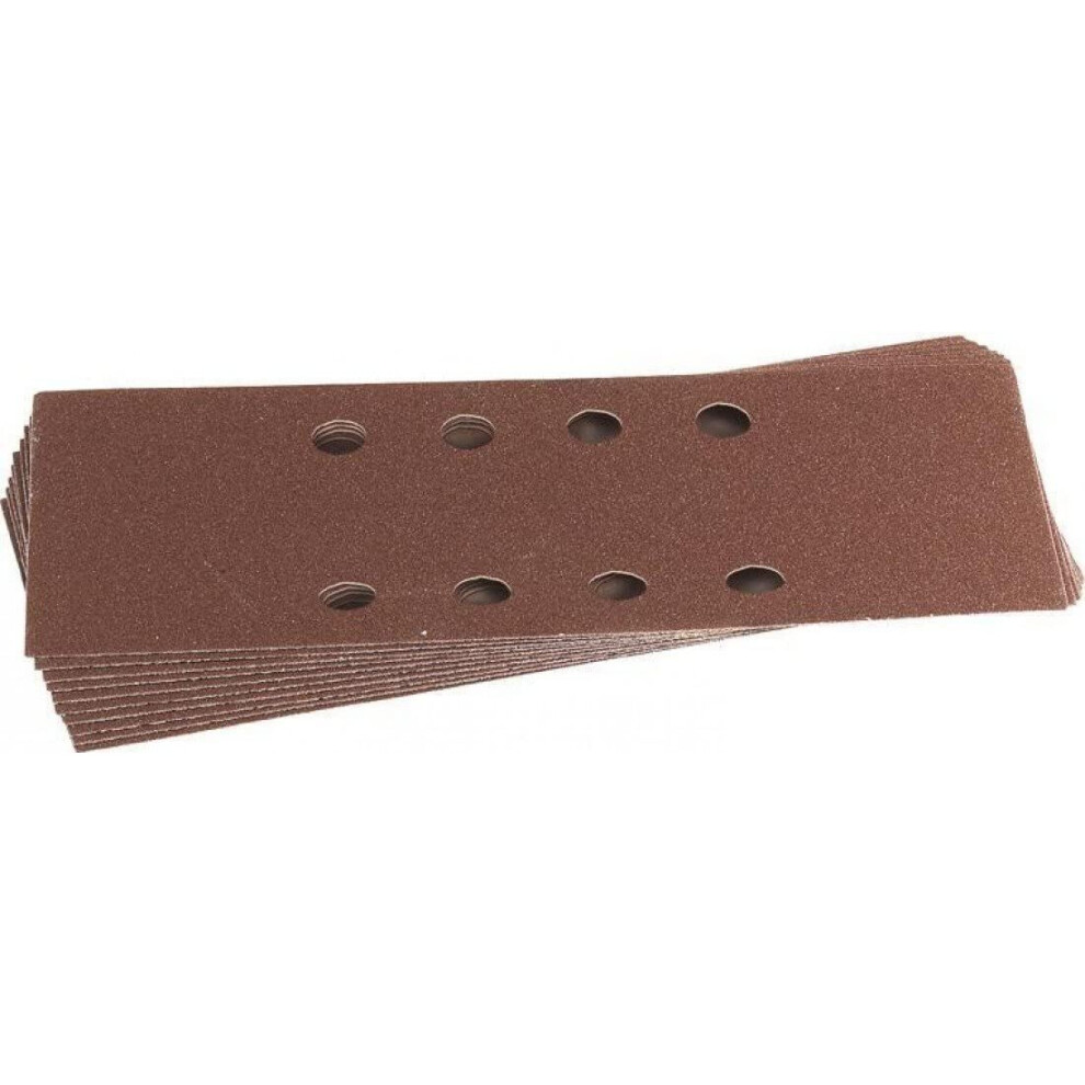 Draper 63630 Ten 60 Grit Aluminium Oxide Sanding Sheets for 63128 Random Orbit Sander 230 x 92 mm