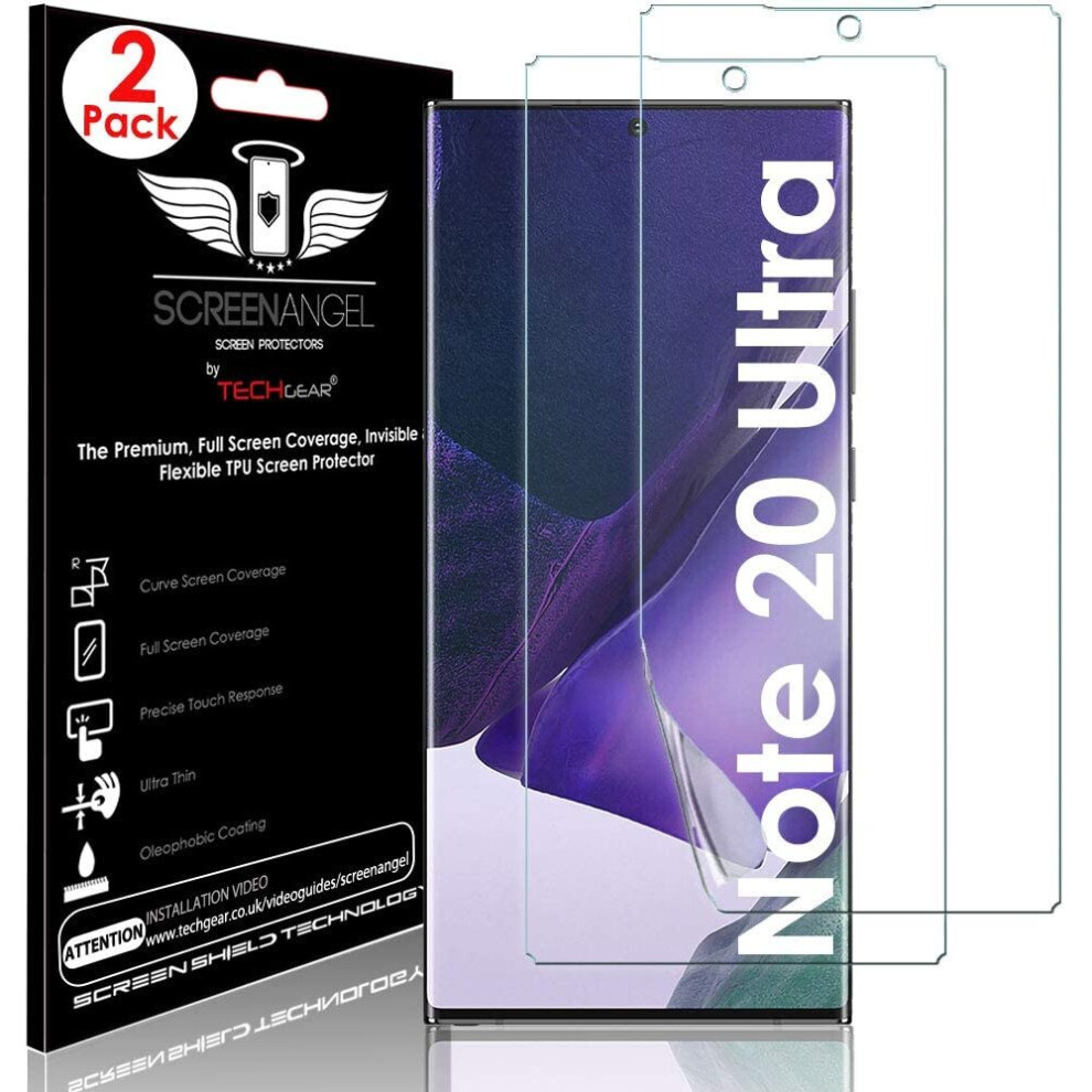 Photos - Protective film / glass TECHGEAR  [In-Display Fingerprint Support][2 Pack Screen Protector fits Samsung Galaxy Note 20 Ultra [Screen Angel Edition]