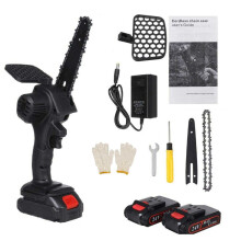 (With Box) 6 Inch Cordless Electric Chain Saw Woodworking Pruning Cutter