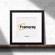 (Ash Black With White Mount, 60x60CM Pic (70x70CM Frame)) Square Size Ash Black Picture Frame Photo Frames With Multicolored Mount Flat Wooden Poster Frames