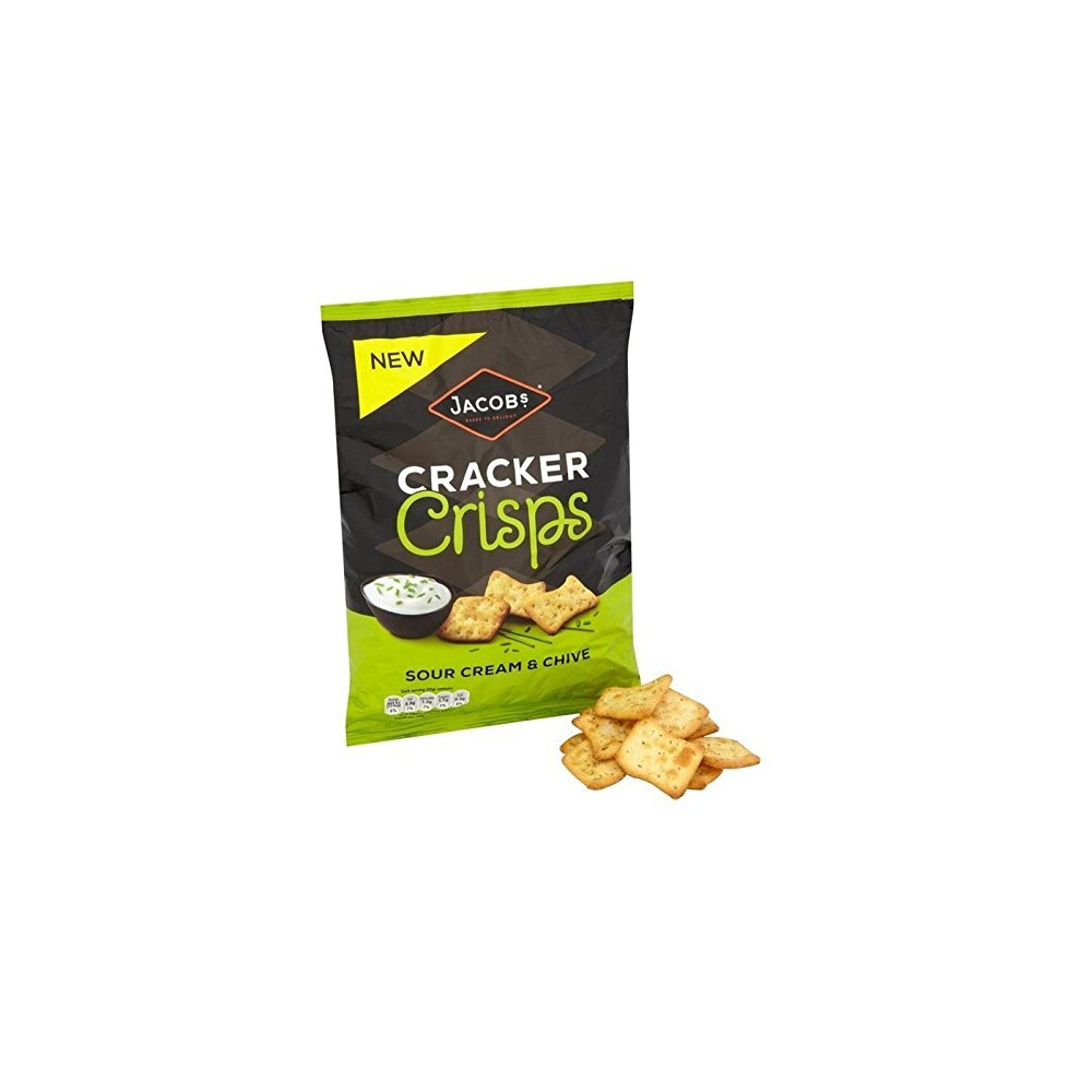Jacobs Jacob's Cracker Crisps Sour Cream & Chive 150G - Pack Of 6