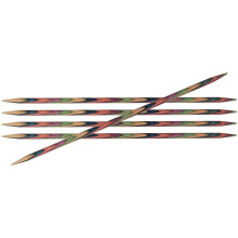 KnitPro KP20147 15 cm x 8 mm Symfonie Double Pointed Needles, Multi-Color