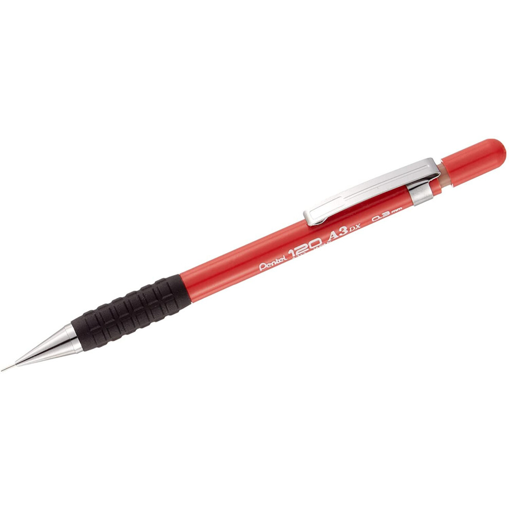 Pentel Hi-Graph 4 mm Fixed Barrel Mechanical Pencil 0.3 mm Red
