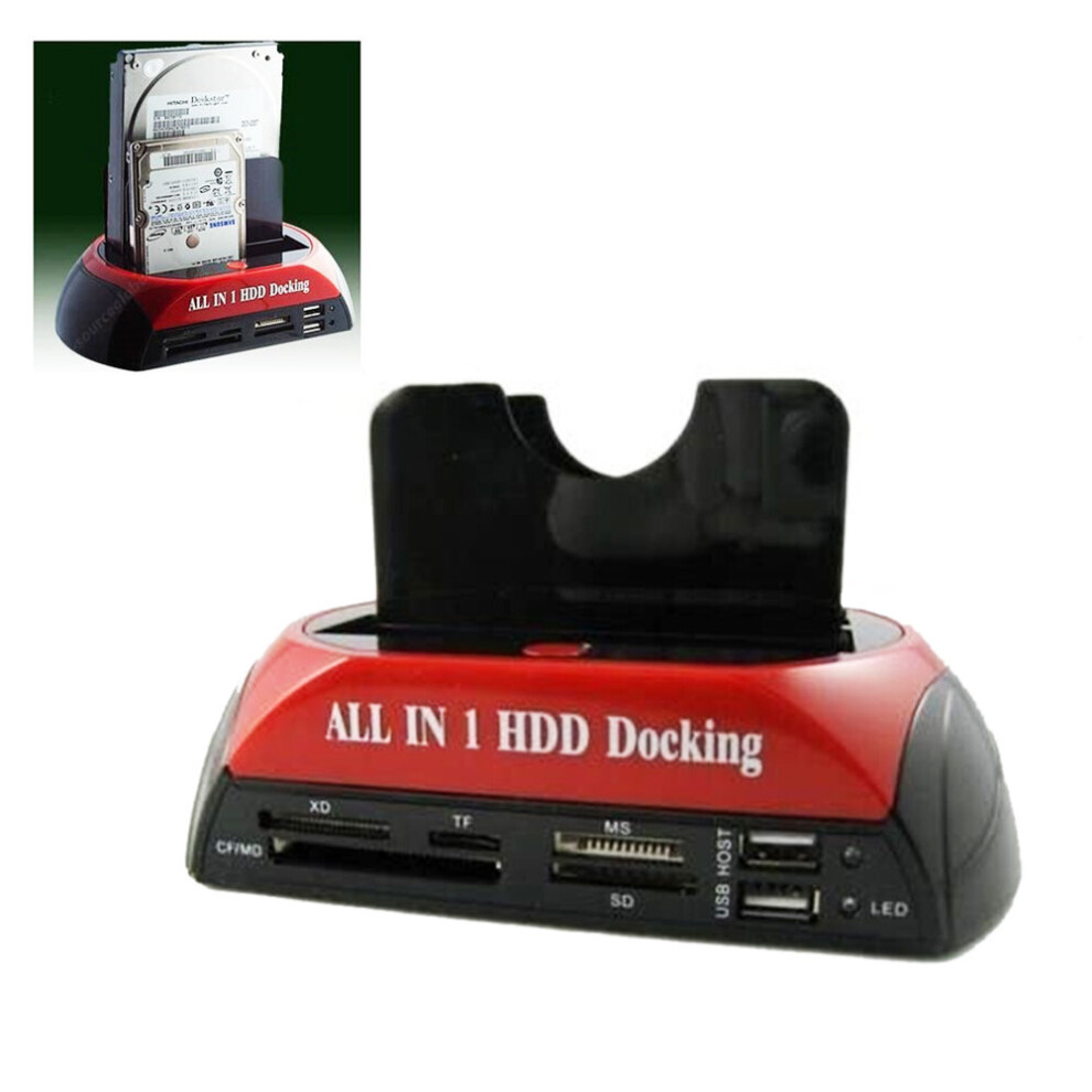 2.5/3.5 Usb 3.0 Dual Bay Hdd Docking Station With Card Reader - One-Touch Backup & Offline Clone 6198423436859