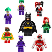 8PCS Batman Joker Catwoman Calendar Man Robin Minifigures Toys Fit Lego Kids Toy Best Gifts