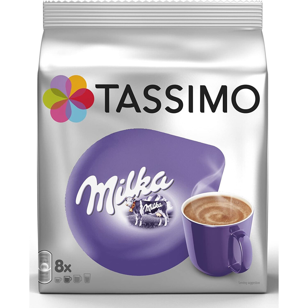 TASSIMO Milka, bebida de chocolate - 5 paquetes de 8 unidades: Total 40 unidades