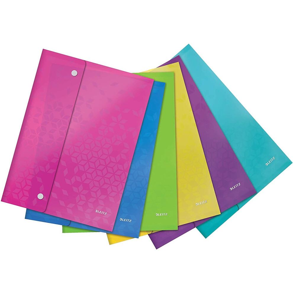 Photos - File Folder / Lever Arch File LEITZ Wow A4 Document Wallet - Assorted Colours  (Pack of 6)