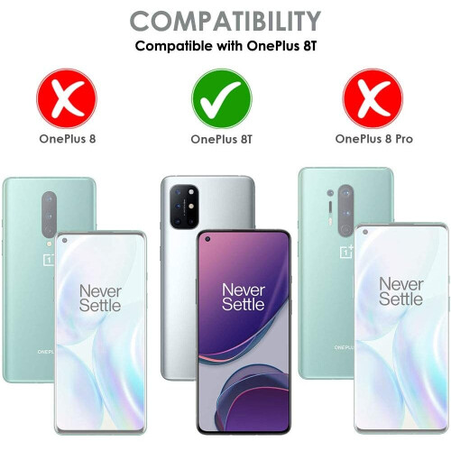 Techgear TECHGEAR [2 Pack Screen Protector fits OnePlus 8T [Screen Angel Edition] [Case Friendly] [Bubble Free] [FULL Screen Coverage] HD Clear Flexible TPU 1
