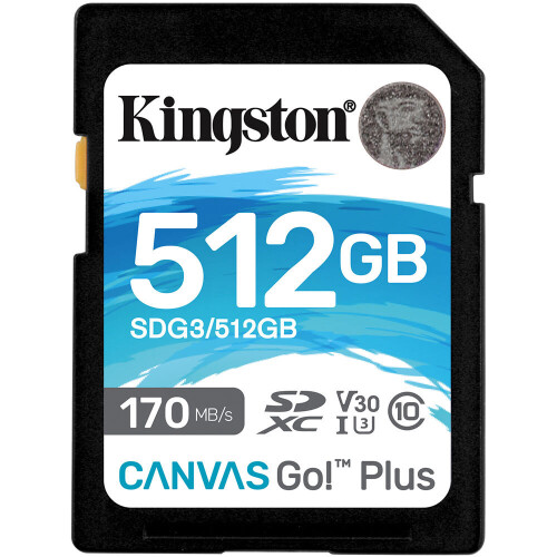 Kingston Kingston 512GB Canvas Go! Plus UHS-I SDXC Memory Card