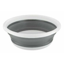 37CM COLLAPSIBLE ROUND WASHING BOWL GREY/WHITE  Space Saving Cloth
