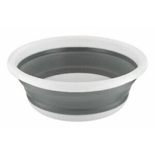 37CM COLLAPSIBLE ROUND WASHING BOWL GREY/WHITE  Space Saving Cloth