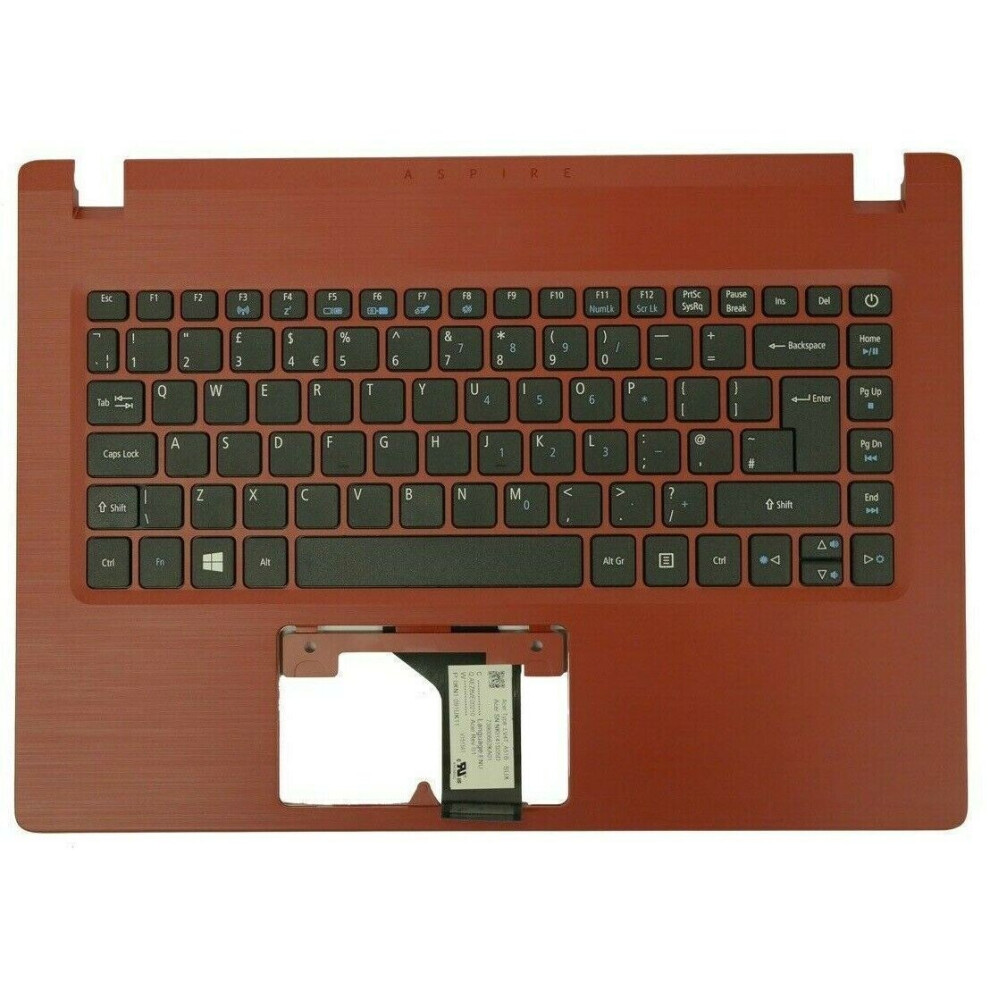 Acer Aspire A114-31 A314-31 Palmrest Cover Keyboard UK Red 6B.GQAN7.029