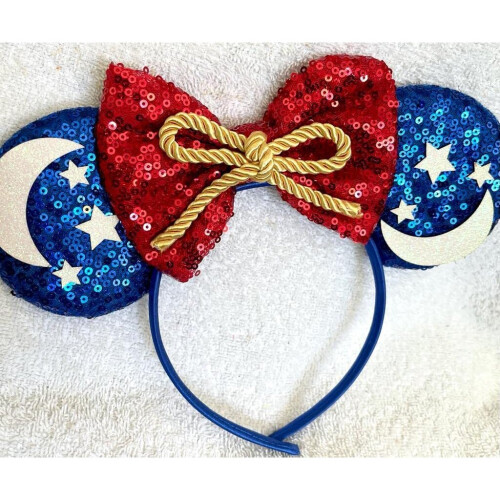 Disney Mickey Mouse Wizard blue sequence ears headband Halloween for kids
