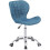 Blue Fabric Adjustable Swivel, Chrome Base Modern Office Home Chair 1