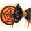 Disney Minnie Mouse Black sequence glitter pumpkin web orange ears headband 2