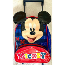 Mickey Mouse Wheeled Rolling Trolley Bag for School and Holiday